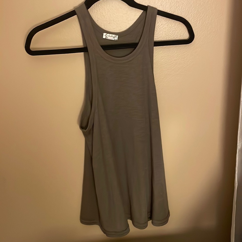 Free People Olive Green Tank